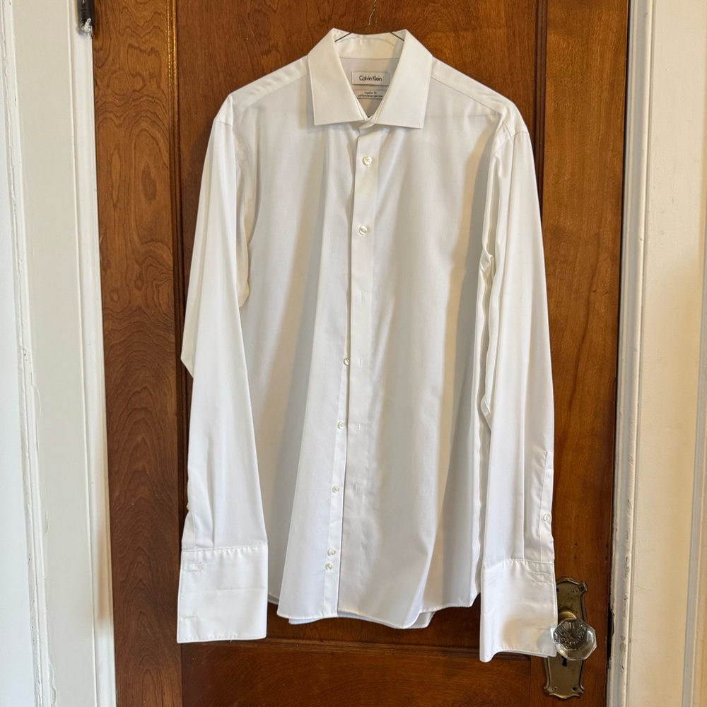 Calvin Klein Men's Crisp White Dress Shirt